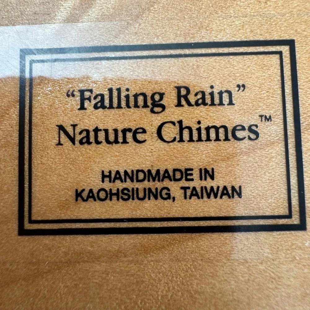 Vintage Falling Rain Nature Chimes Handmade Taiwan Meditation Zen Sound Box